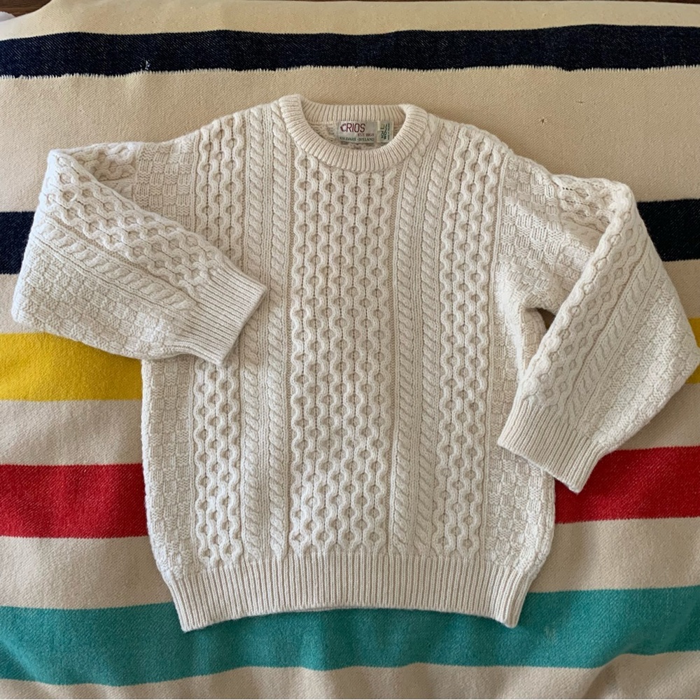 Vintage Irish Fisherman Cableknit Sweater